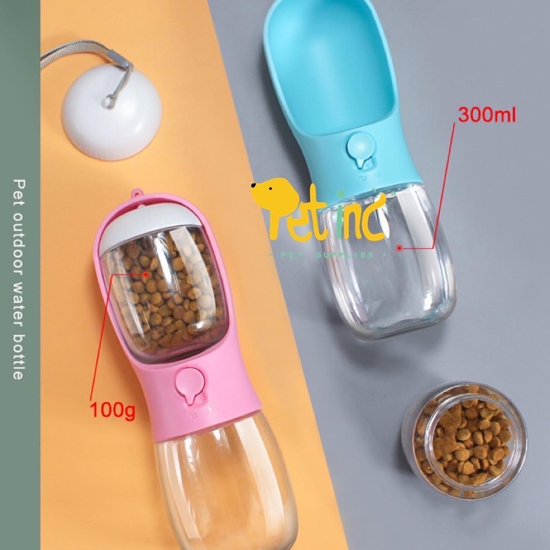 Teemo Korea Pet 2 in 1 Travel Water Bottle &amp; Food Container