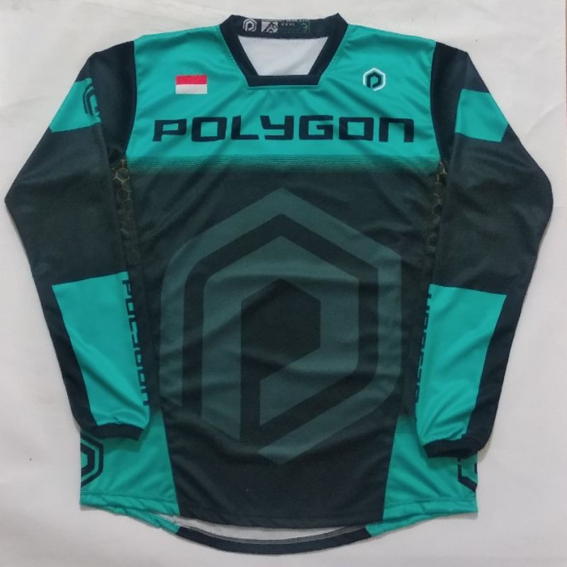 JERSEY MTB POLYGON|SEPEDA,MOTOCROSS/ jersey sepeda harga jersey sepeda hijau hitam jersey sepeda wan