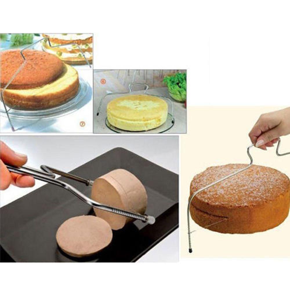 Solighter 2kawat Cake Slicer Hot Alat Dapur Profesional Trimmer Leveler