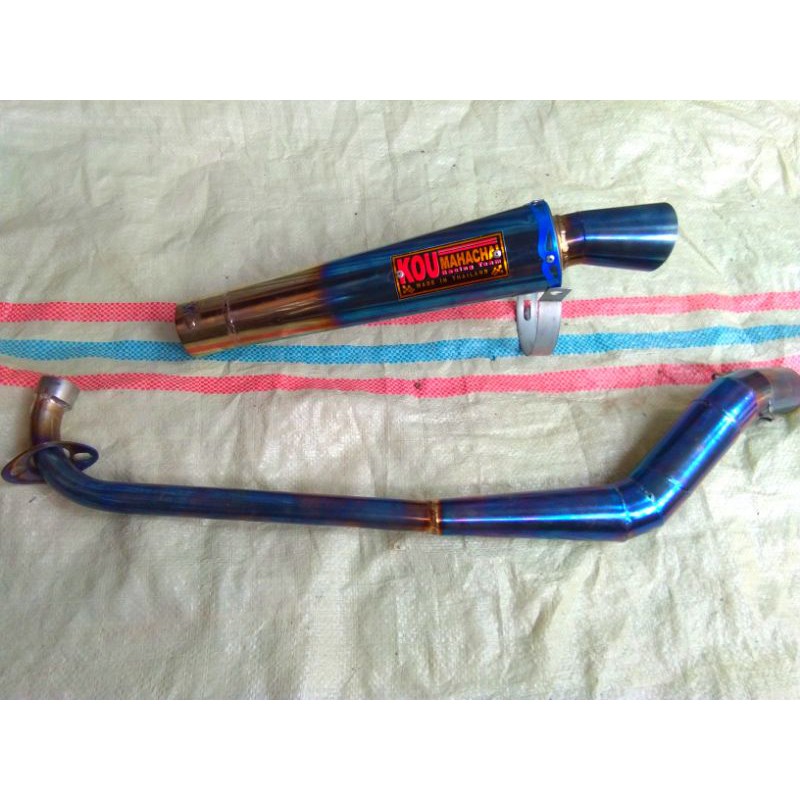 knalpot kou kidal bebek twotone supra, jupiter, vega, revo