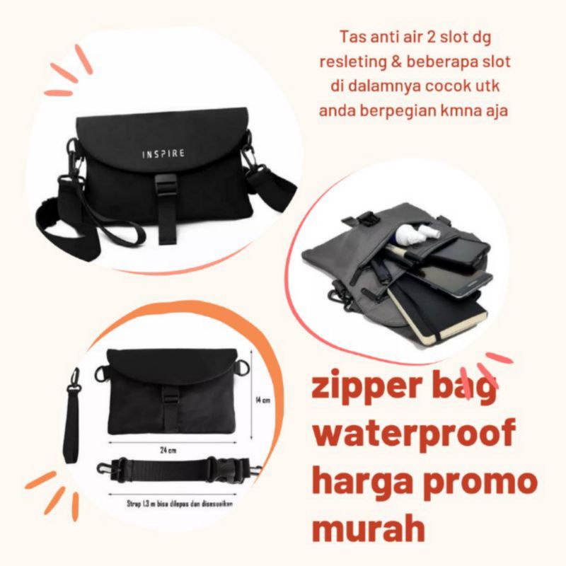 Tas Selempang Handbag Inspire Zipper Casual Korea Hyo/Watterproof/Promo/Slempang Murah -BG321