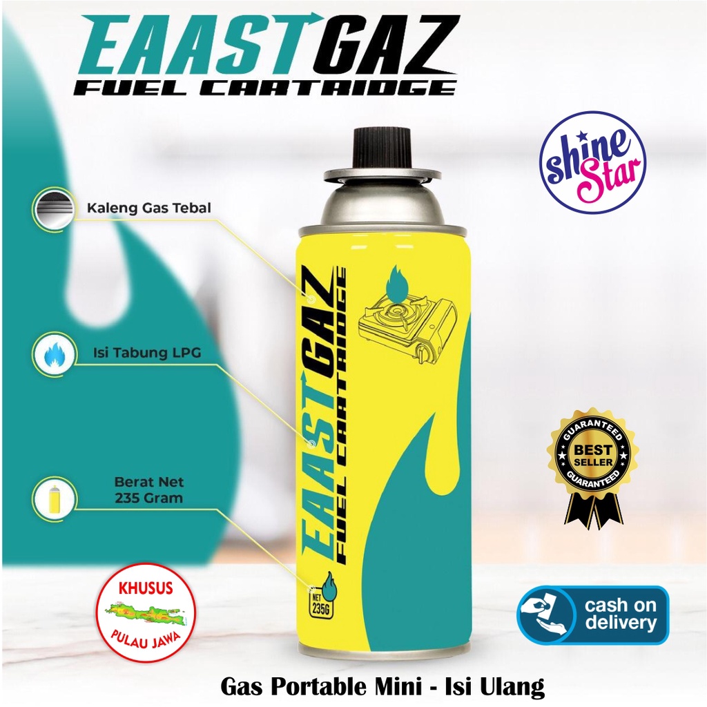 SHINE STAR - Gratis 1pcs Tabung Gas HI COOK - Kompor Camping Gas Kovar Portable Mini Model Kotak KECIL