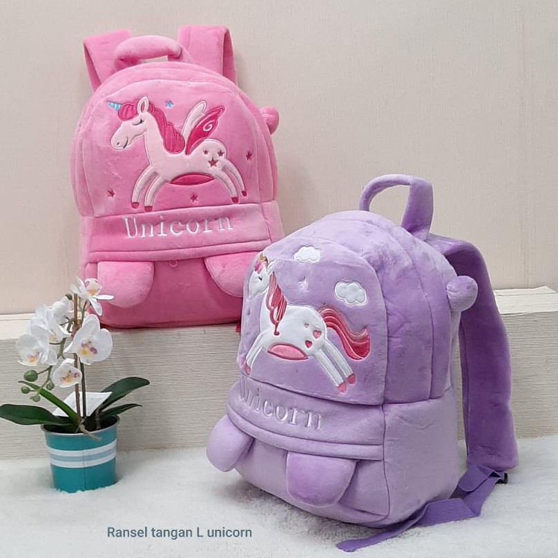 Ransel Unicorn L/Bagpack anak SD TK/tas sekolah/ransel anak perempuan/ransel tangan L/Tas Karakter/Tas Unicorn