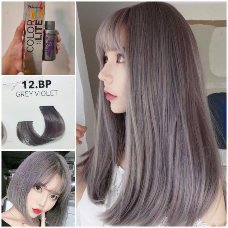 Beauvrys Color Lite Hair Dye 12 Bp Grey Violet Cat Rambut Gray Ash Ungu Abu Pewarna Colour Colorlite Shopee Indonesia