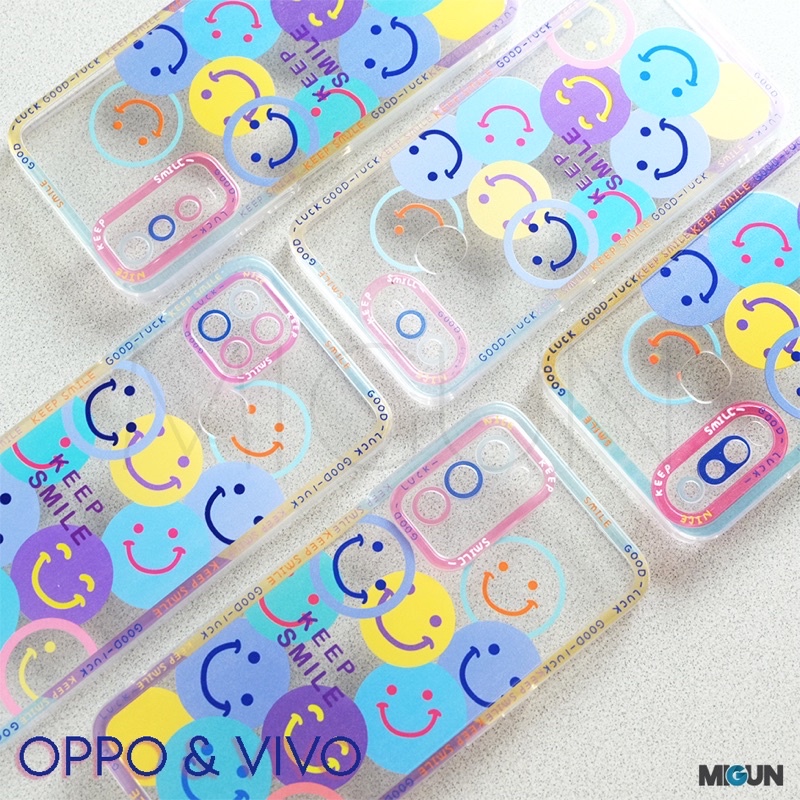 New! SMILE FACE Case For OPPO REALME VIVO A12 A5S A11K A7 A53 A54 A15 A16 A1K C2 C12 C15 C20 C11 Y15 Y17 Y12 Y20 Y12i A74 A95 Y30 Y50 Y91 Y93 Y95 Y91C Y30 Y50