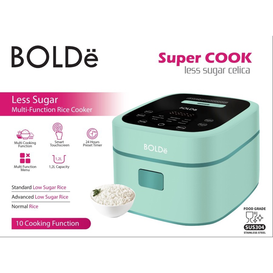 BOLDE Super Cook Less Sugar CELICA/Rice Cooker BOLDE