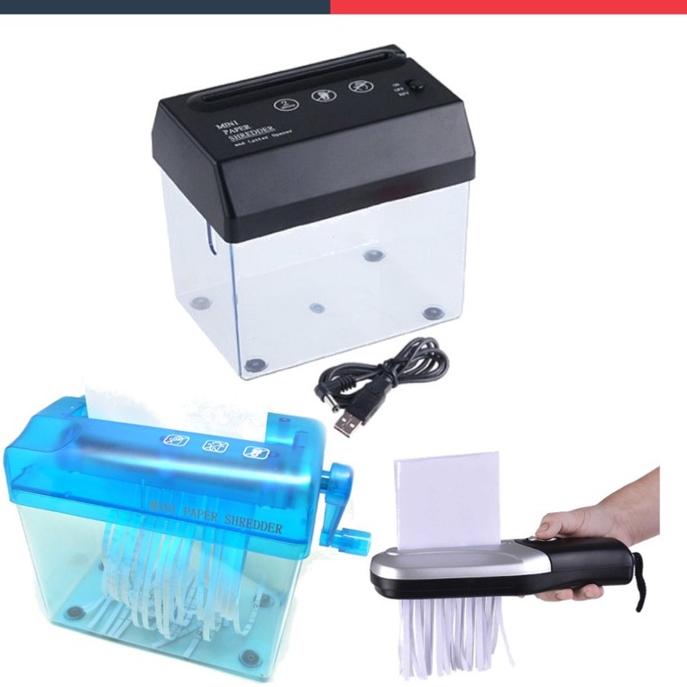 GSPRO2 Alat Penghancur Kertas Paper Hand Shredder Manual dan Elektrik Compact Size Mesin Pemotong Kertas Kantor MGSPRO2