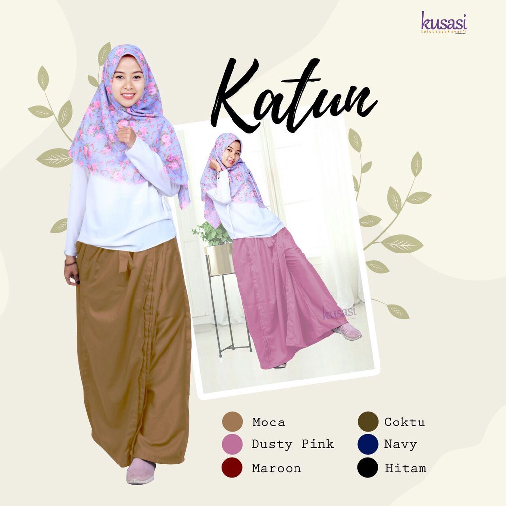 rok celana wanita muslimah kusasi  katun toyobo terbaru original
