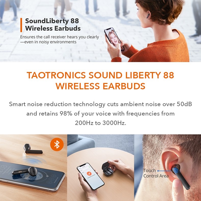 TAOTRONICS SOUNDLIBERTY 88 - True Wireless Stereo Earbuds - TT-BH088