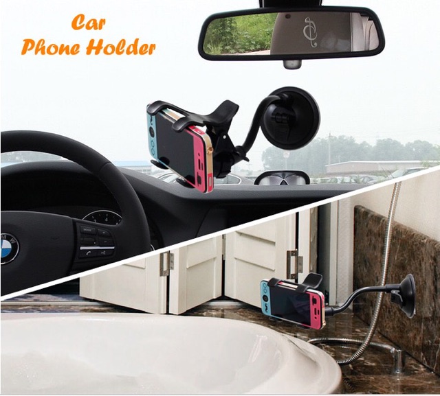 Car phone holder gantungan hp di mobil model jepit bisa smp hp 6 INCH ok  good quality