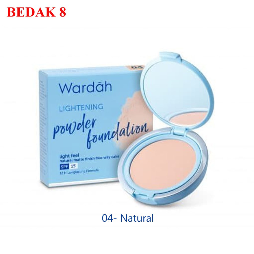 Wardah Lightening Powder Foundation Light Feel/Wardah Two Way Cake 12g