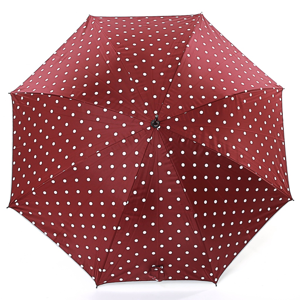 Payung Tongkat Fiber Motif Polkadot jepang Korea T3 Fashion Stylist Anti UV