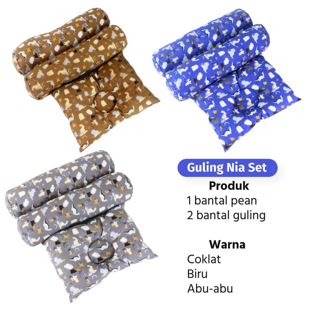 Set Bantal Guling Bayi Merk Nia Lembut Nyaman