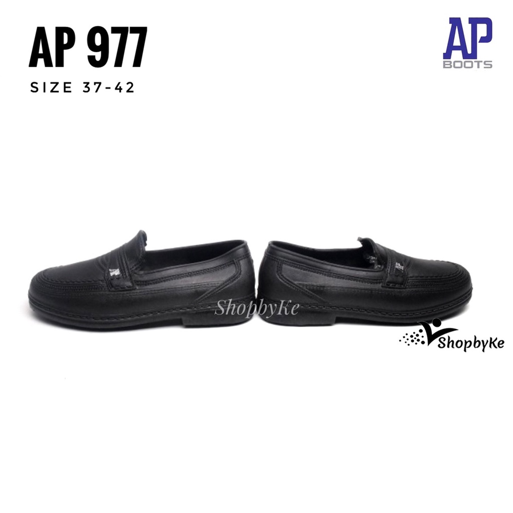 AP Boots AP 977 Hitam Size 39-42 - Sepatu Pantofel Karet PVC Anti Air