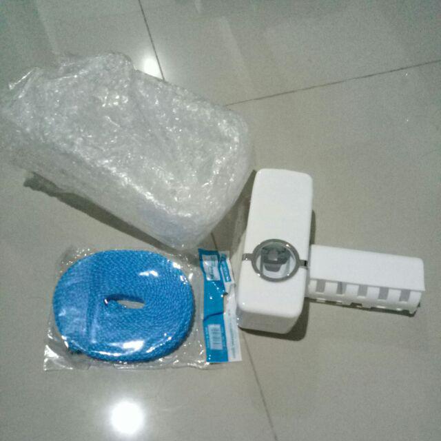 (65 Gr) Hsi Tali Jemuran 5 Meter Praktis Lubang Jemur Hanger Gantung Anti Jatuh