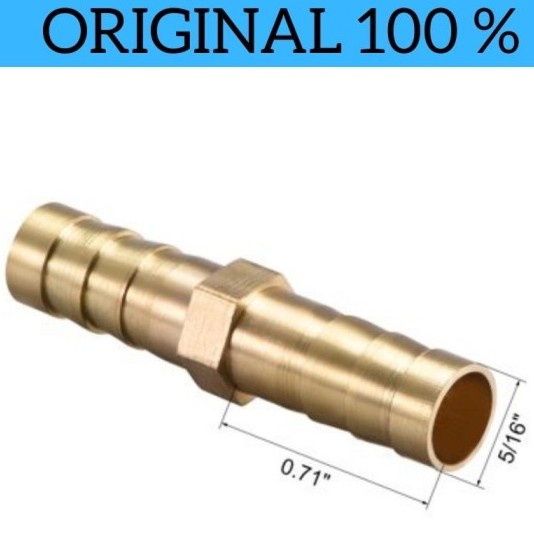 Sambungan Selang Bahan Kuningan Ukuran Selang 5/16 Inch 7mm Brass