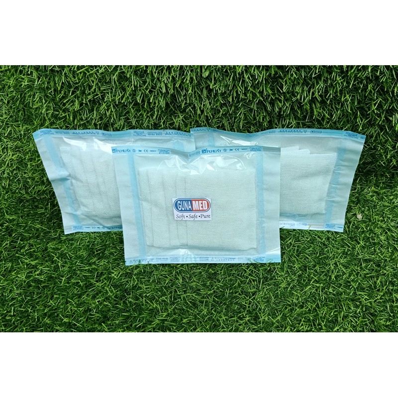 KASA STERIL 10CM X 10CM (BAHAN 40CM X 20CM) ISI 5 PCS /POUCH