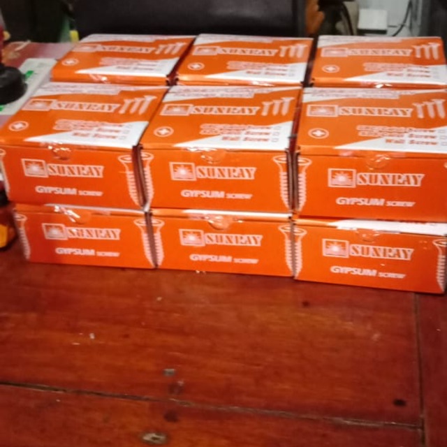 Sekrup gypsum sunray 1 dus (1000 pcs)
