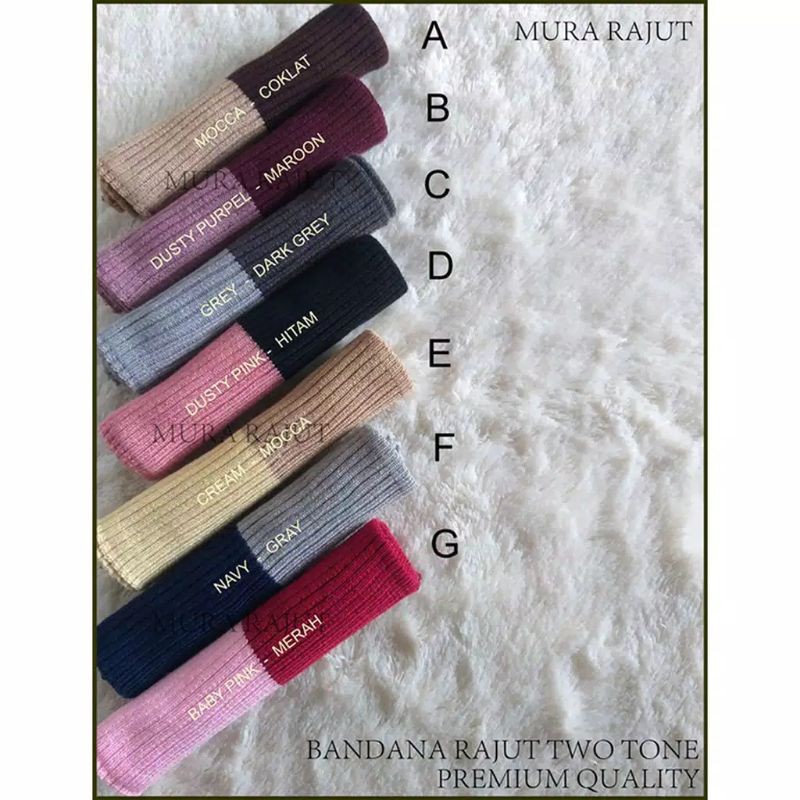 CIPUT RAJUT/BANDANA RAJUT PREMIUM 2 WARNA/CIPUT 2 WARNA PREMIUM