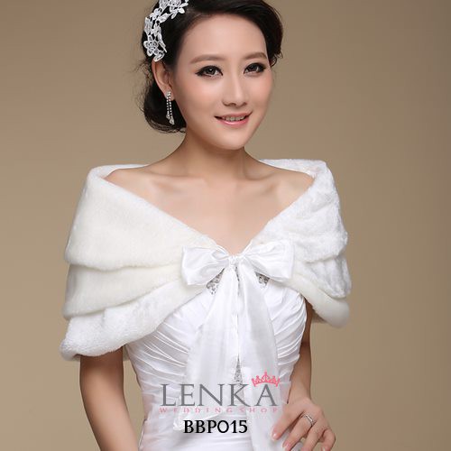 [PRODUK TERBATAS] AKSESORIS PESTA BOLERO WEDDING BULU 3 LAYER MODERN BBP015