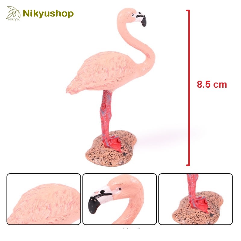 [Nikyushop] Mainan Edukasi Pajangan Hewan Burung Flamingo Bird Animal Figure