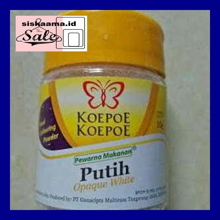 

A40D0Yh Pewarna Makanan Putih Koepoe Koepoe,Untuk Bakpao 50Gram D50Tr40V