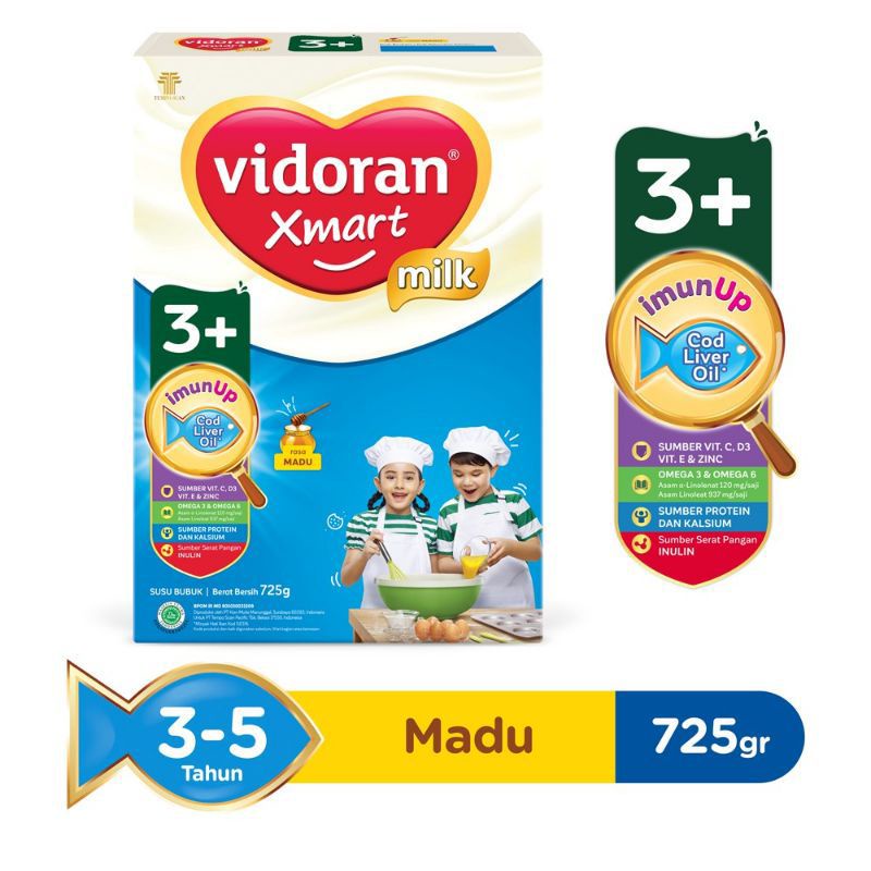 Vidoran Xmart 3+  Susu Formula 725 gram Rasa Madu