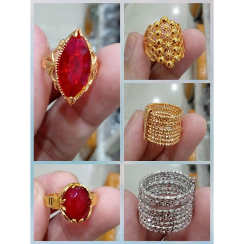 XAL-Cincin xuping wanita berlapis emas.