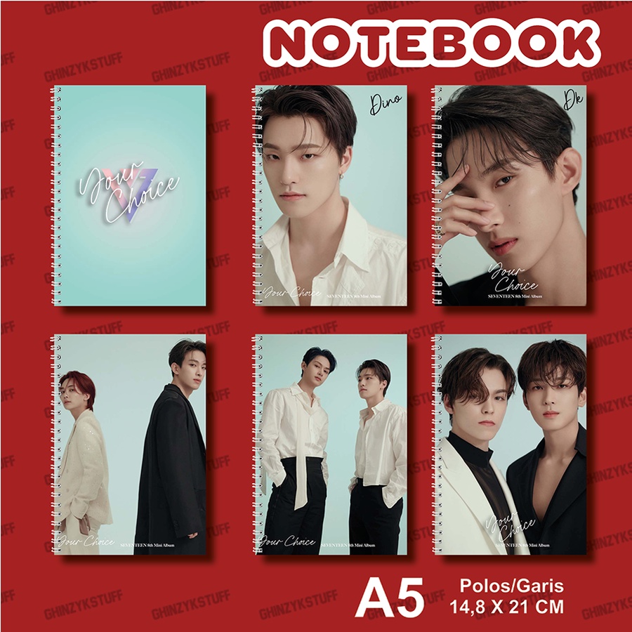 

Notebook KPOP Seventeen Your Choice Ukuran A5 14,6 cm x 21 cm Seri 2