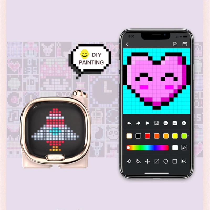 DIVOOM ZOOE - Mini Cute Bluetooth Speaker Pixel Art LED Display