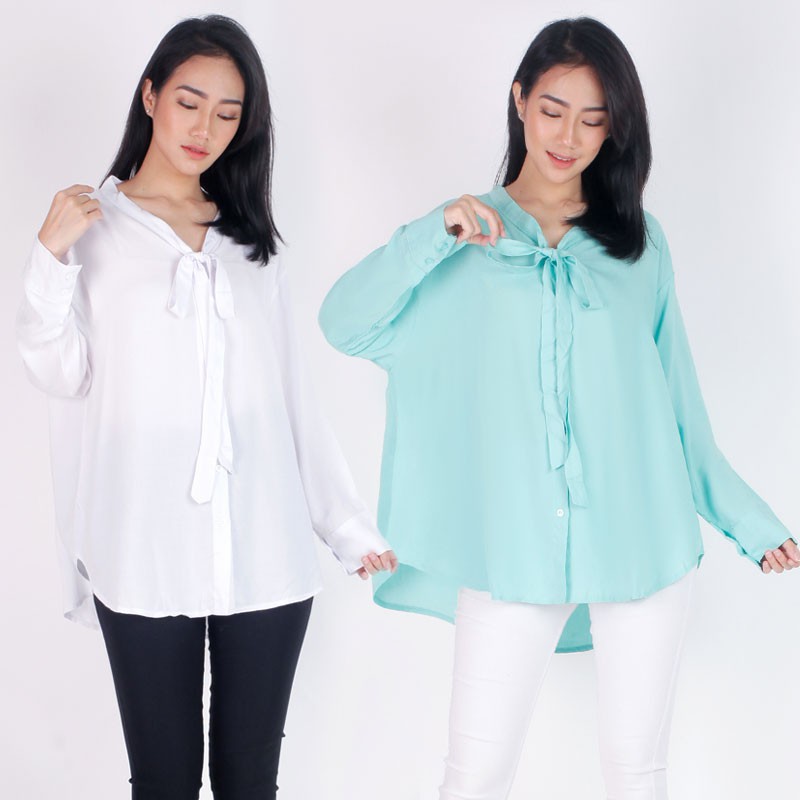 ARENA - RIBBON RAYON BLOUSE KANCING DEPAN