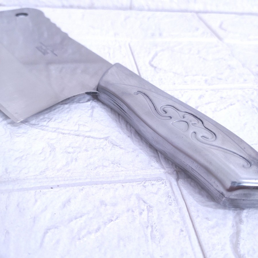 Pisau Besar Full Stainless Daging Tulang Cincang Tebal Chopper Knife