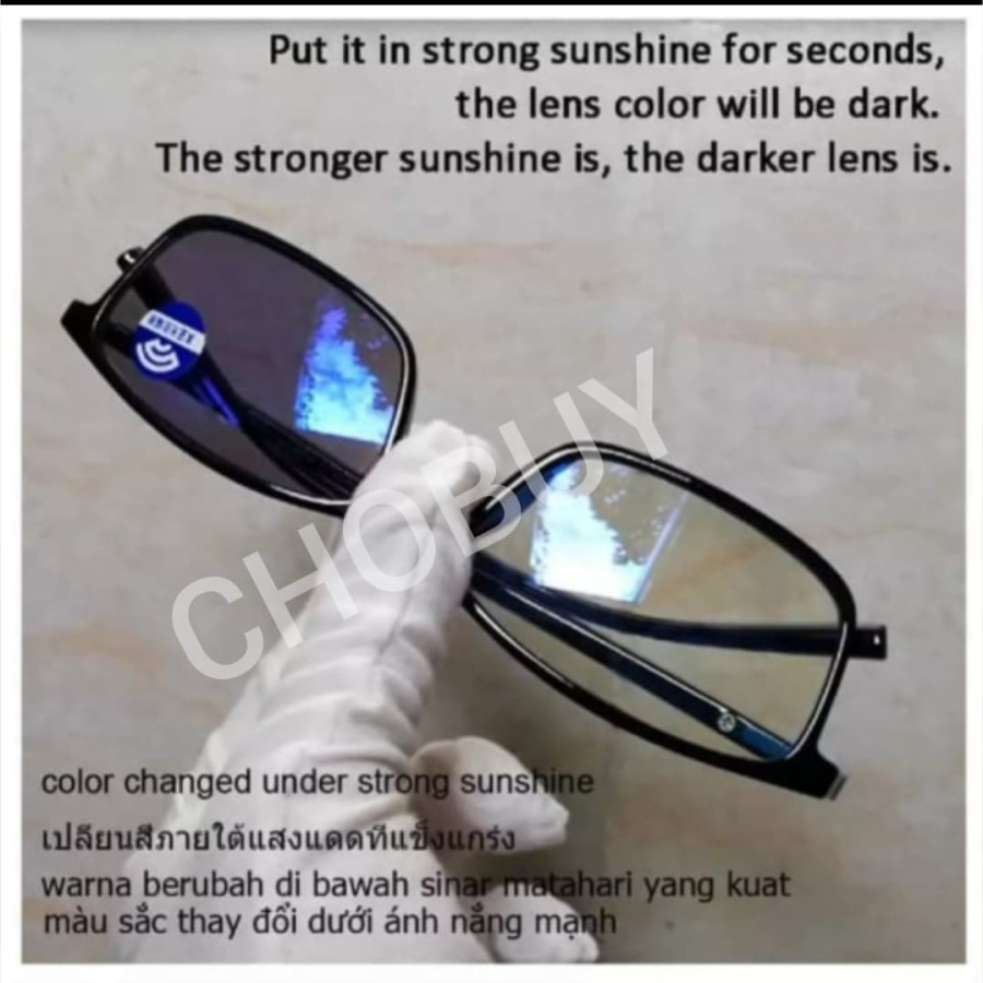 Kacamata Kaca Mata Gaming Photochromic Lensa Antiradiasi Anti Blue Ray Komputer Laptop Uv400