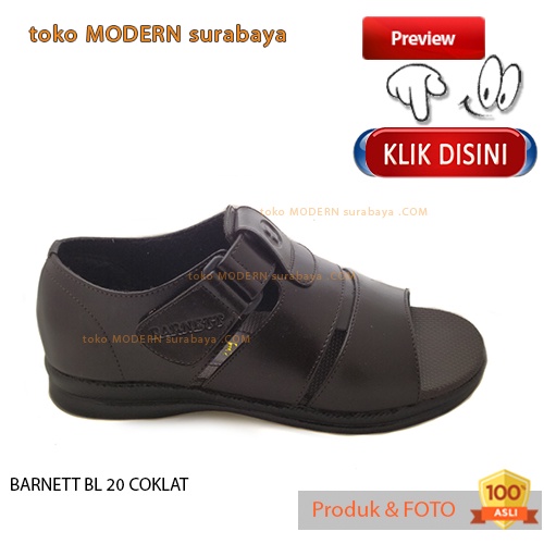 BARNETT BL 20 COKLAT sepatu sandal pria sopan casual slide