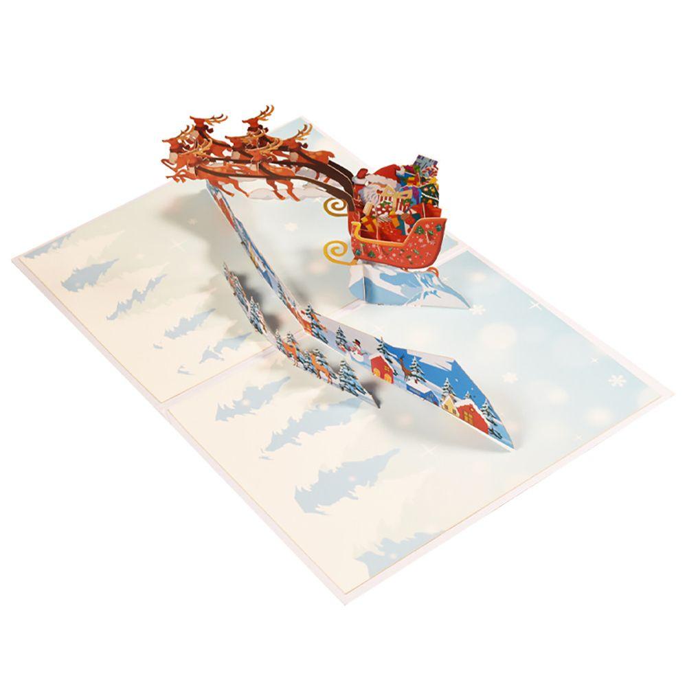 R-flower Kartu Ucapan Natal Perlengkapan Pesta Snowman Reindeer Merry Xmas Dengan Amplop