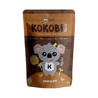 

KOKOBI Yummy Baked Rice Puff Snack Makanan Ringan Chocolate Cokelat 80g
