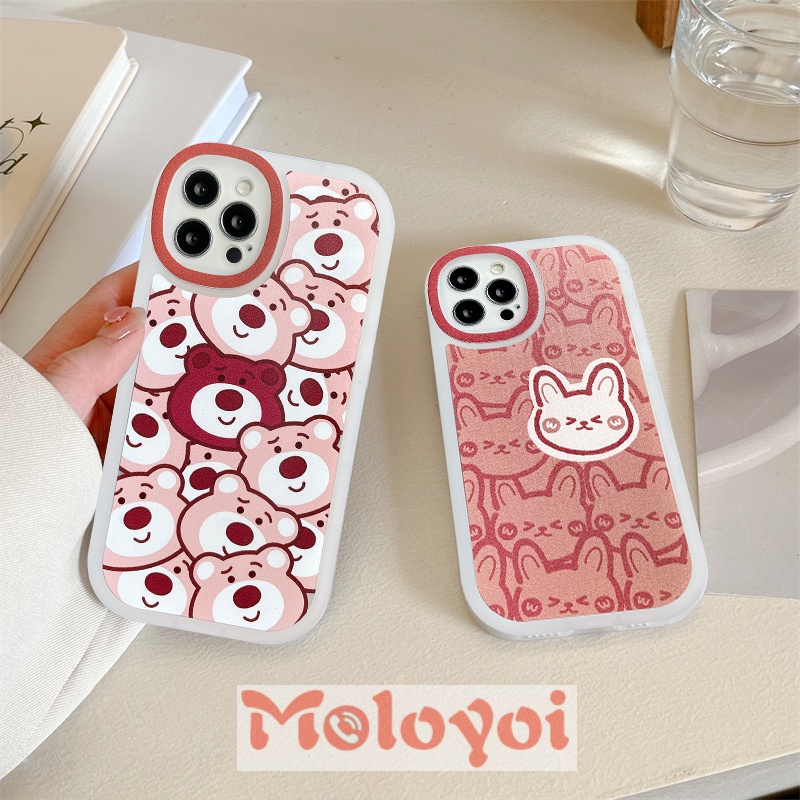 Soft Case TPU Motif Beruang / Kelinci Untuk iPhone 6 7 8 6s Plus 12 1113 Pro Max XR X XS Max SE 2020