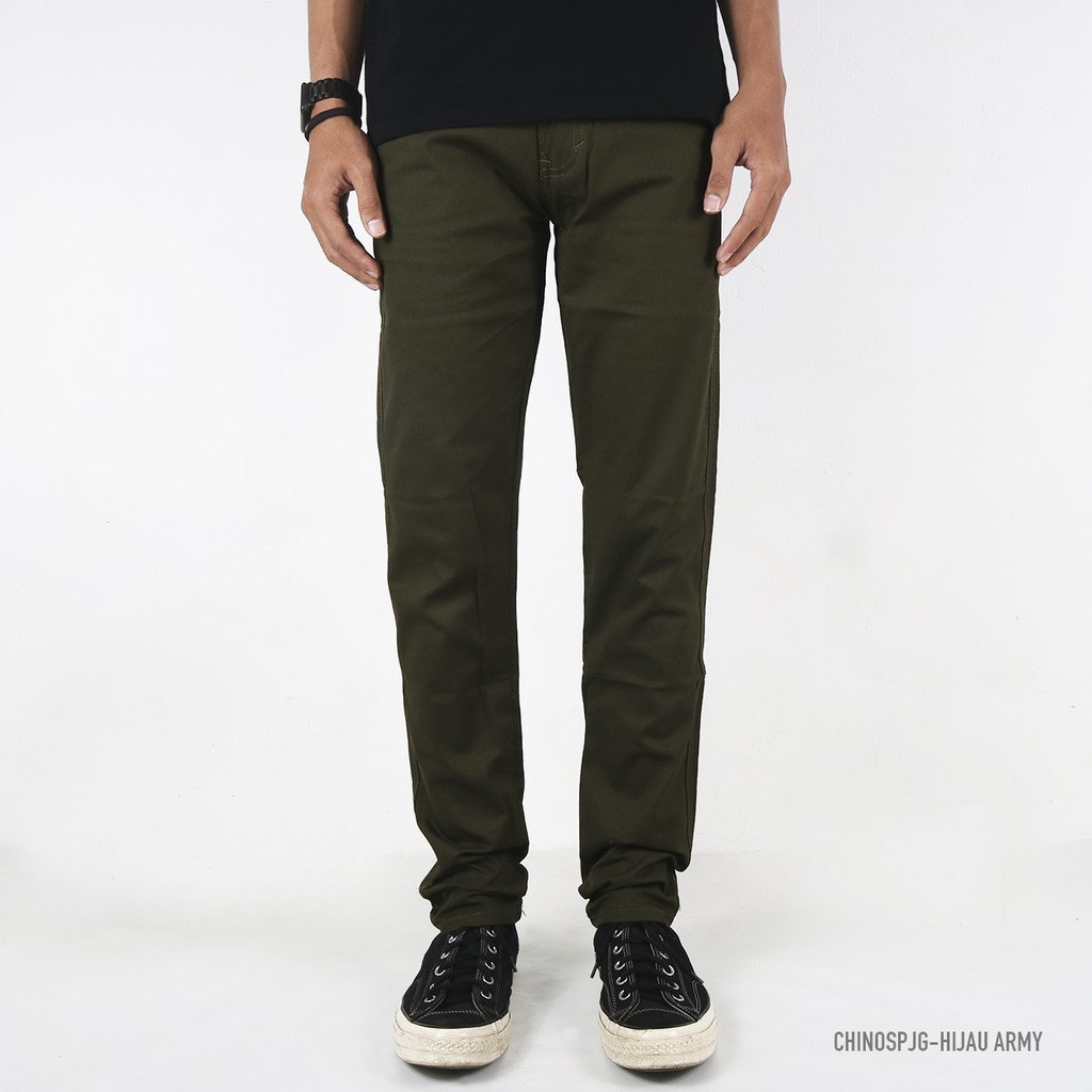  CELANA  PANJANG CHINOS HIJAU  ARMY  PREMIUM Shopee Indonesia