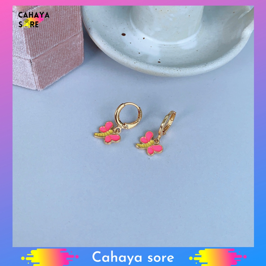 Anting Xuping Gold Anting Anak Model Clip Kupu - Kupu AA10