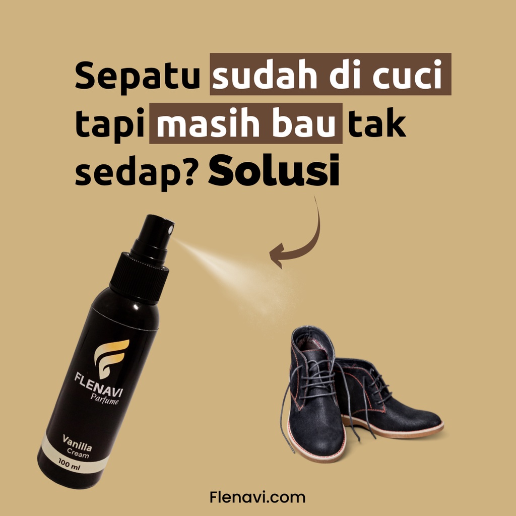 FLENAVI Shoe Premium Parfume Sensasi Vanilla Parfum Sepatu 100ml Anti Bacterial