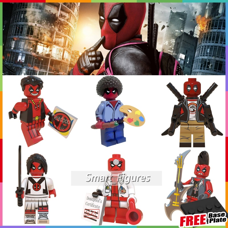 Mainan Action Figure Deadpool Seri Doctor Samurai Painter Punk Marvel Mini WM6050 Untuk Hadiah