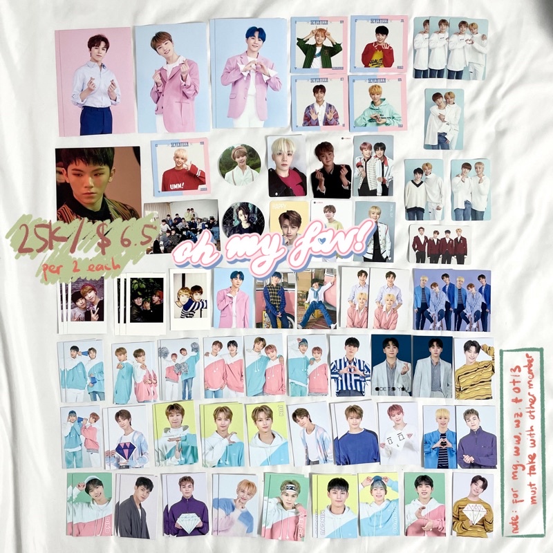 [BACA DESC] SEVENTEEN Photocard Tarding Card Photoset / merchandise scoups jeonghan joshua jun hoshi