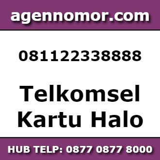 kartu perdana halo telkomsel nomor cantik 0811 22 33 8888 kwartet