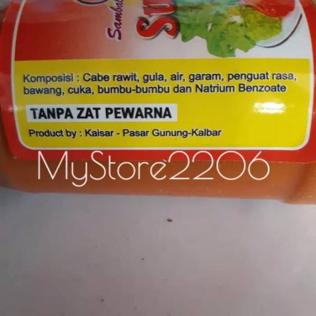 Sambal Balado Kaisar 72 Super Pedas Singkawang Kalimantan Barat