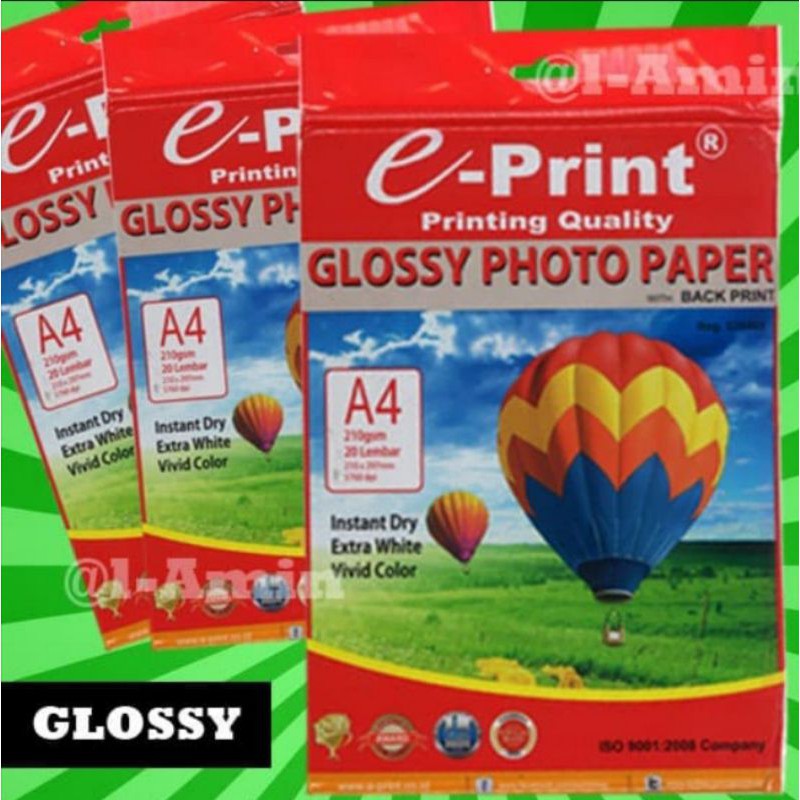 

Kertas Photo/ Glossy Paper 210 gsm e-print