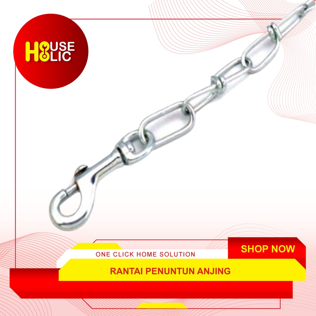 Rantai Anjing Penuntun Tali Kekang / Dog Chain / Kalung Hewan Stainles