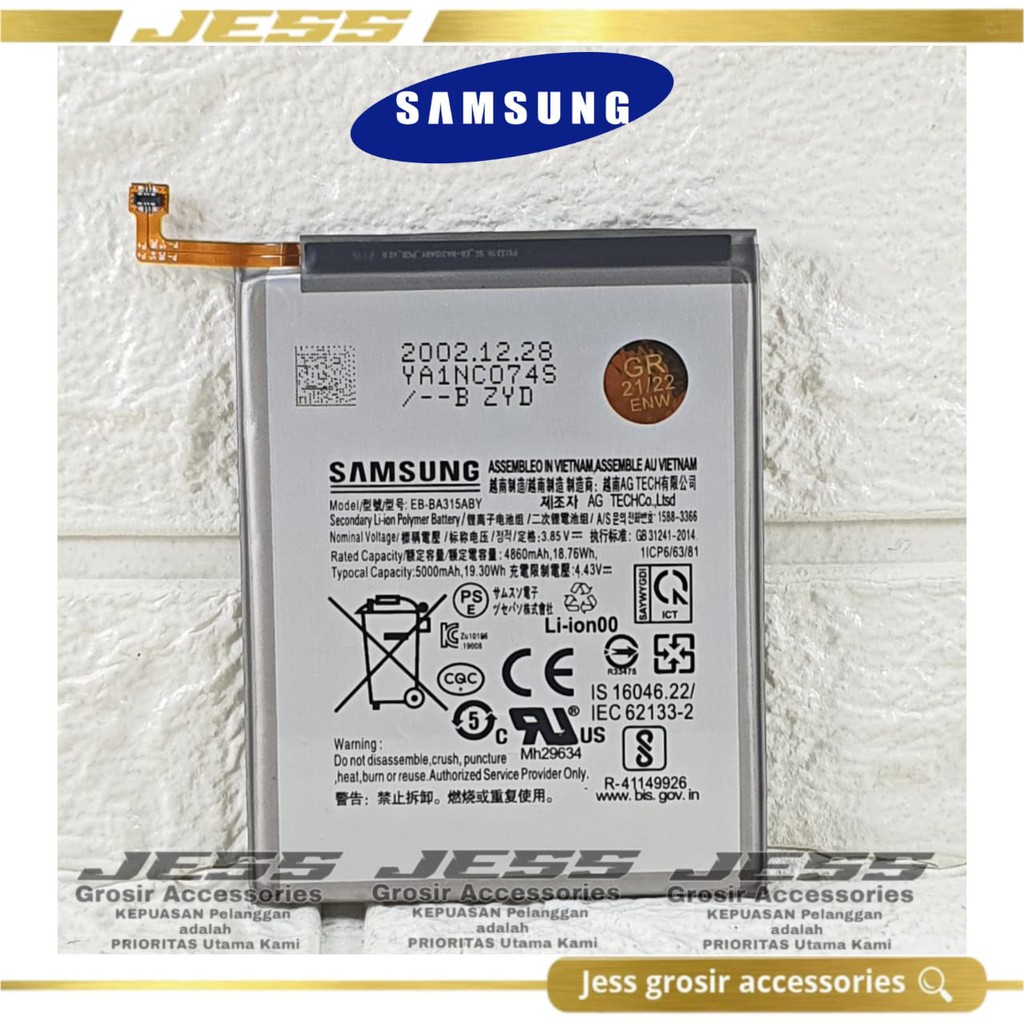 Baterai Battery Original Samsung Galaxy A31 / A315 / A315F / SM-A315G Galaxy A32 / A325 / A325F / SM-A325F Kode Batre EB-BA315ABY