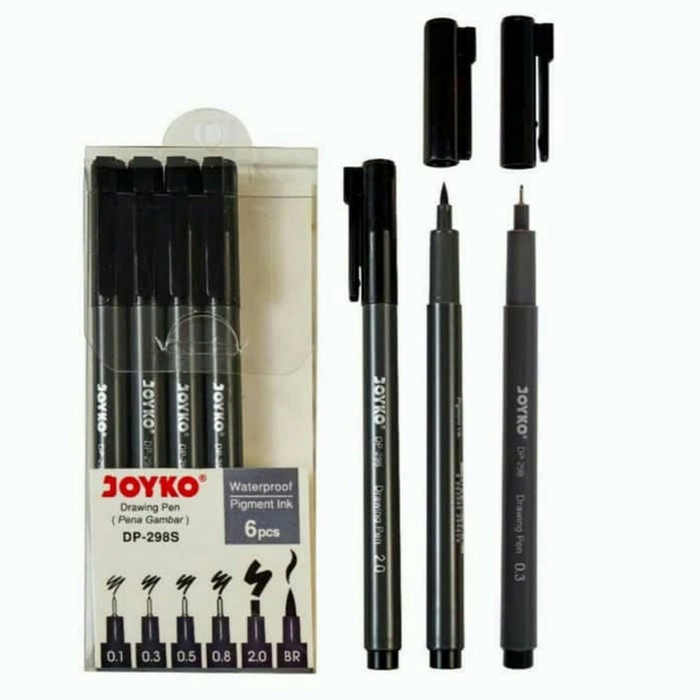 

Pendrawing- Drawing Pen Joyko/Pen Gambar Joyko/ Set 6 -Drawing-Pen.