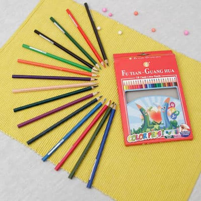 

Pensil Warna 18 Classic Color Peps Pencils Futian 3393 x Faber-Castell