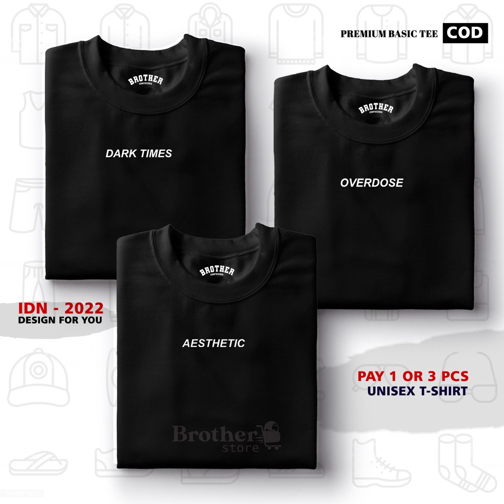 BUY 1 OR 3 PCS ( PROMO COD ) BROTHER STORE / Kaos Distro100% Catoon Combed 30s / ArticelDAO